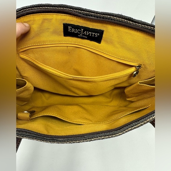 Excellent Condition Classic Eric Javits Brown and Tan Tote - Picture 3 of 6